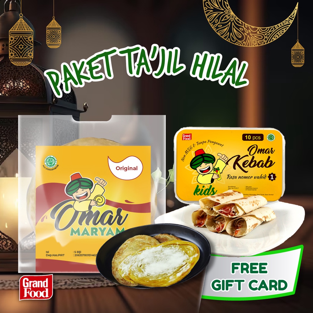 Paket Ta'jil HILAL (Paket 2 Produk) Roti Maryam Besar, Donat Kentang, sosis solo, Kebab Kids, sosis solo