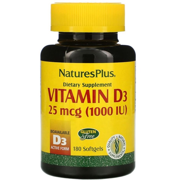 Vitamin D3 1000 IU 180 Softgel ORI USA