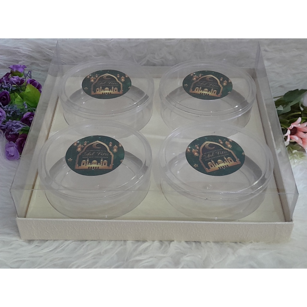 Box Mika Hampers Lebaran 30x30x7/ Box Mika Hampers Lebaran 4 toples / Box Hardboard Toples D13 T6 / 