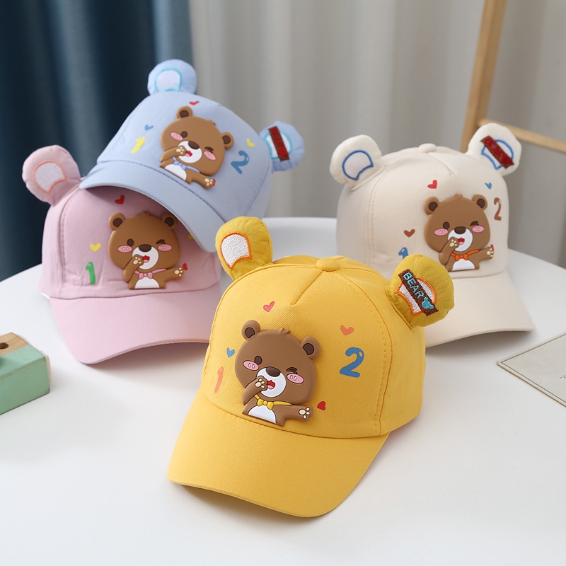 3-8 tahun Topi Baseball Anak Import Model Bear Love 12