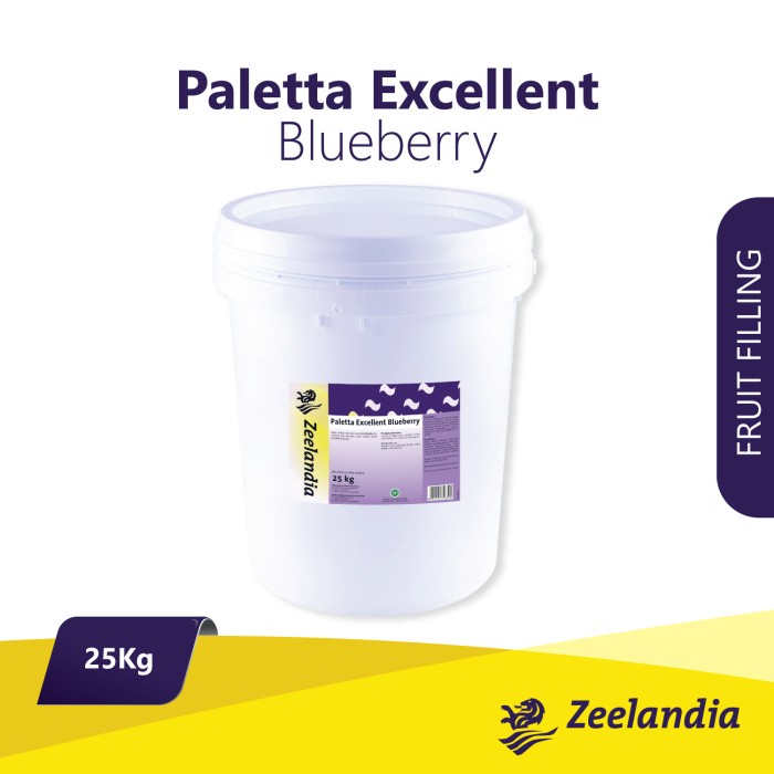 

Paletta Excellent Blueberry 25 Kg/ Zeelandia/ Selai buah/Fruit filling