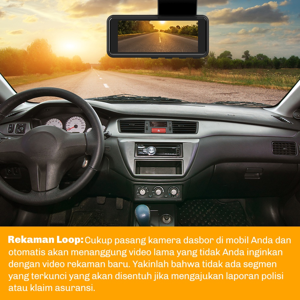 (EXTRA VOUCHER 200K)  Mobeo Car Dash Cam MSDC03 (Front and Rear Camera)