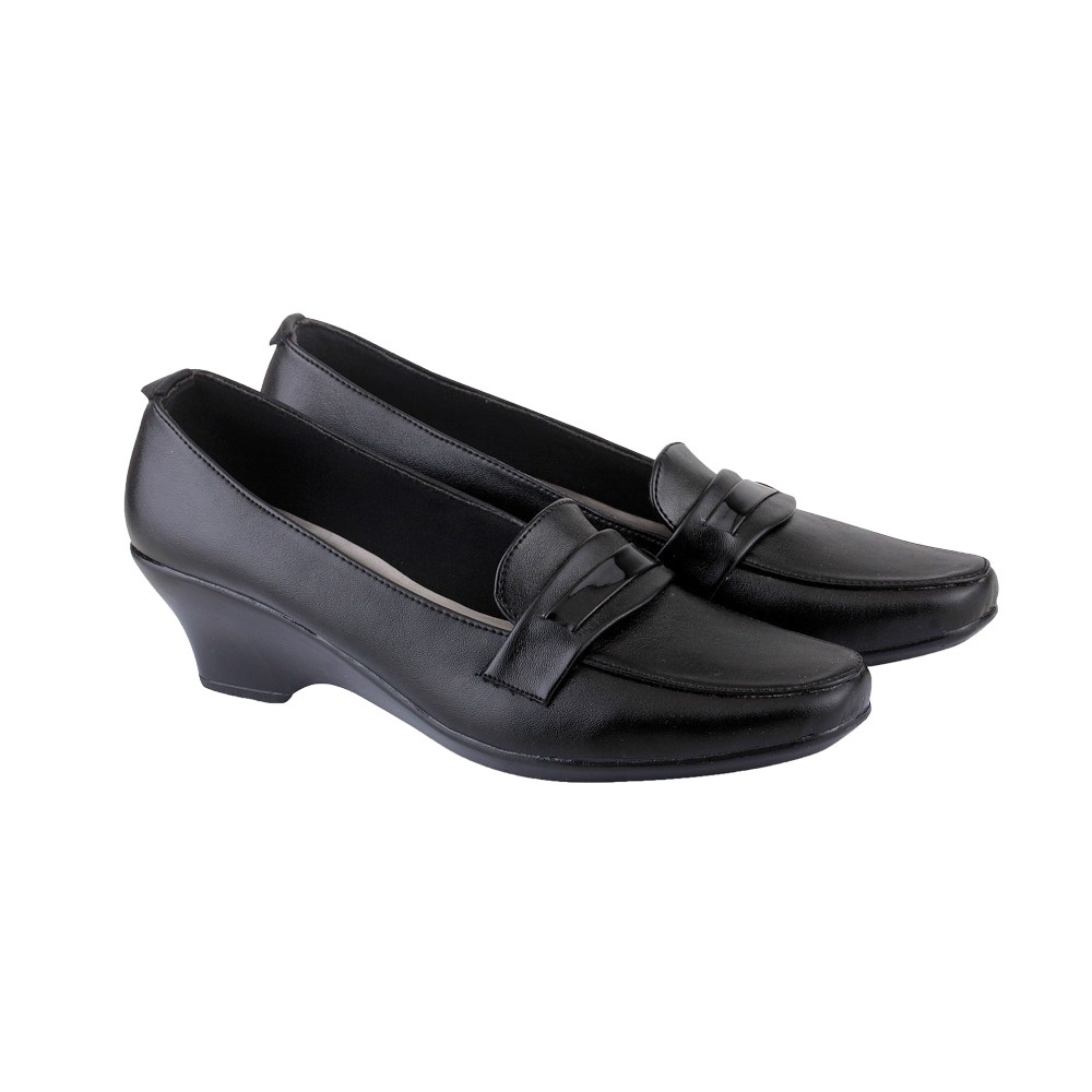 ☀ EVERFLOW ☀ Sepatu Wedges Formal Pantofel Tinggi Wanita 4cm / Sepatu Wanita Hitam kerja kantor.