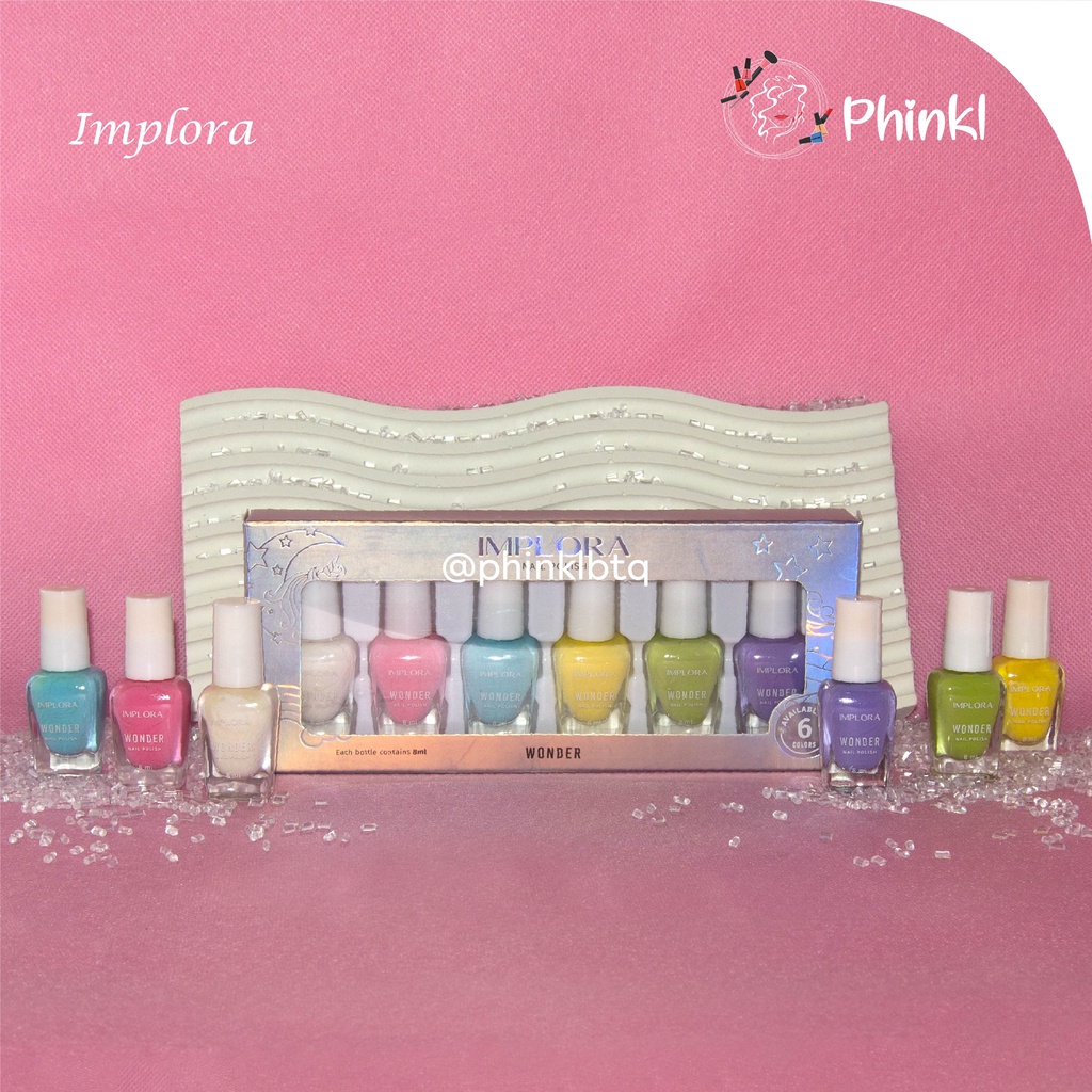 `ღ´ PHINKL `ღ´ (set isi 6) ɪ ᴍ ᴘ ʟ ᴏ ʀ ᴀ implora kutek set dry coat nail polish mudah kering art plus bubble