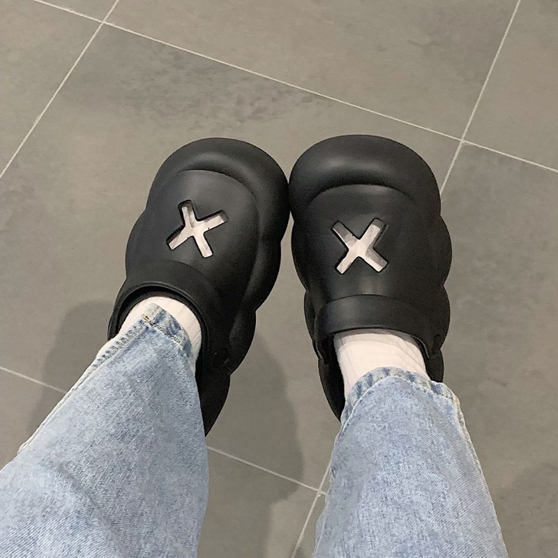 KOMIN Sandal Wanita Korea EVA Sendal Couple Selop Karet Casual Sendal Slop Santai Empuk Kekinian Sandal Cewek Distro Terbaru Slip Flip Flop SIZE 36-41