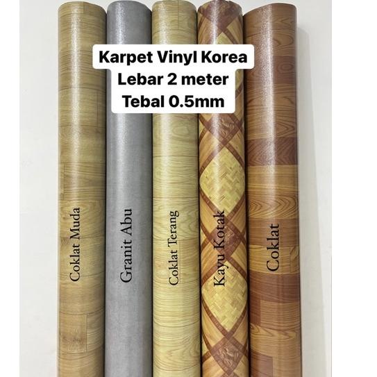 New Style KARPET VINYL LANTAI IMPORT MOTIF KAYU / MARMER PERLAK WALLPAPER KERAMIK LANTAI VINIL UNTUK