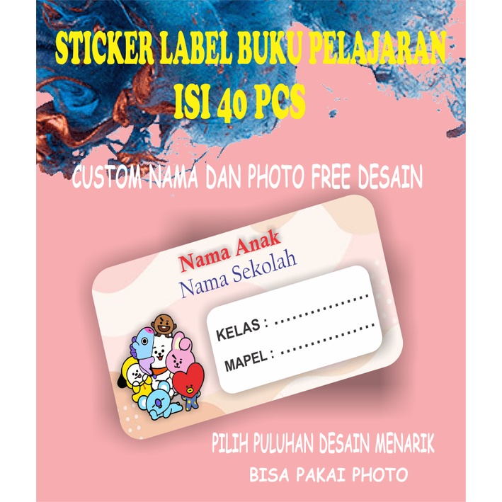 

Stiker Label Buku Pelajaran Isi 40 Pcs