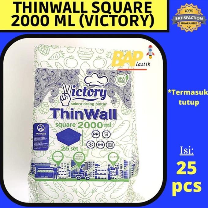 <<<<<] Thinwall Square 2000 ml / Kotak Makan / Thinwall Victory