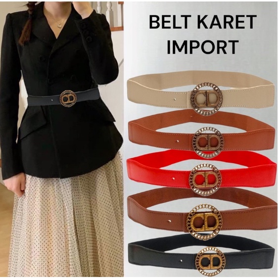 NEW TALI PINGGANG WANITA/IKAT PINGGANG KARET IMPORT BELTSHOP 00549-00553