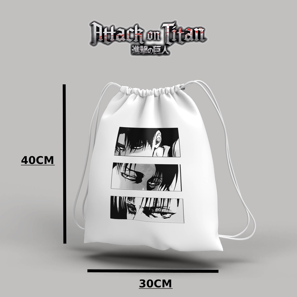 Stringbag ANIME Attack on titan Live Ackerman String bag , Tas Serut