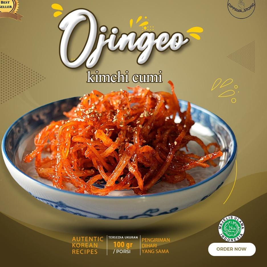 

☁ Kimchi Cumi Kering 100Gr Halal Enak ➲