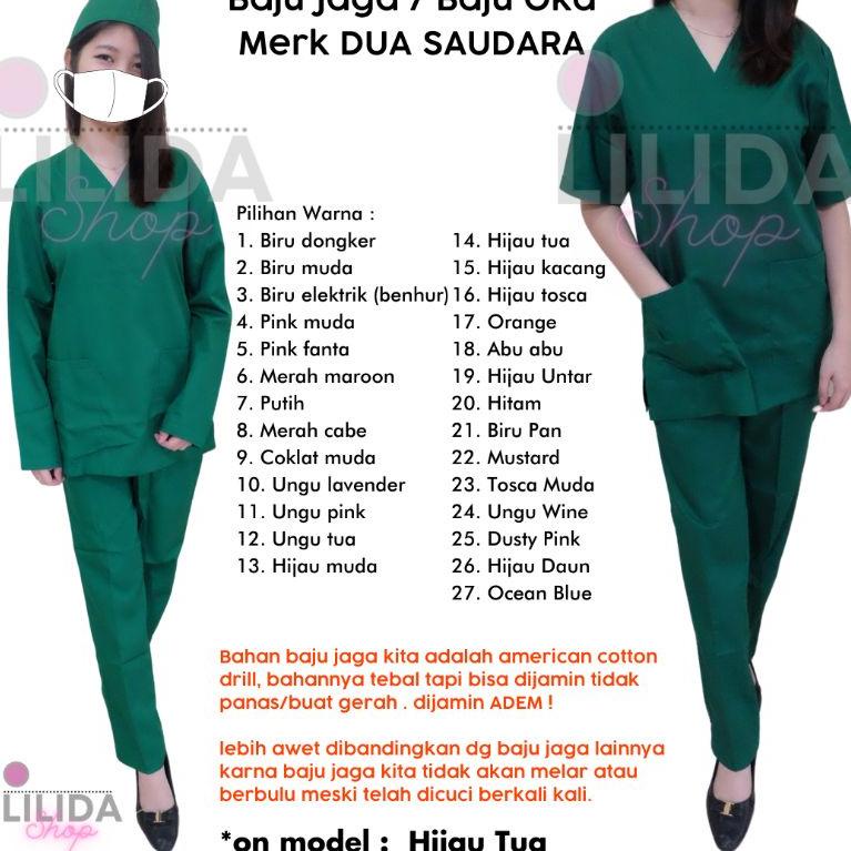 TREN TERBARU baju jaga ( OKA) merk Dua SAUDARA LENGAN PENDEK & PANJANG merk Dua SAUDARA baju ok dokt