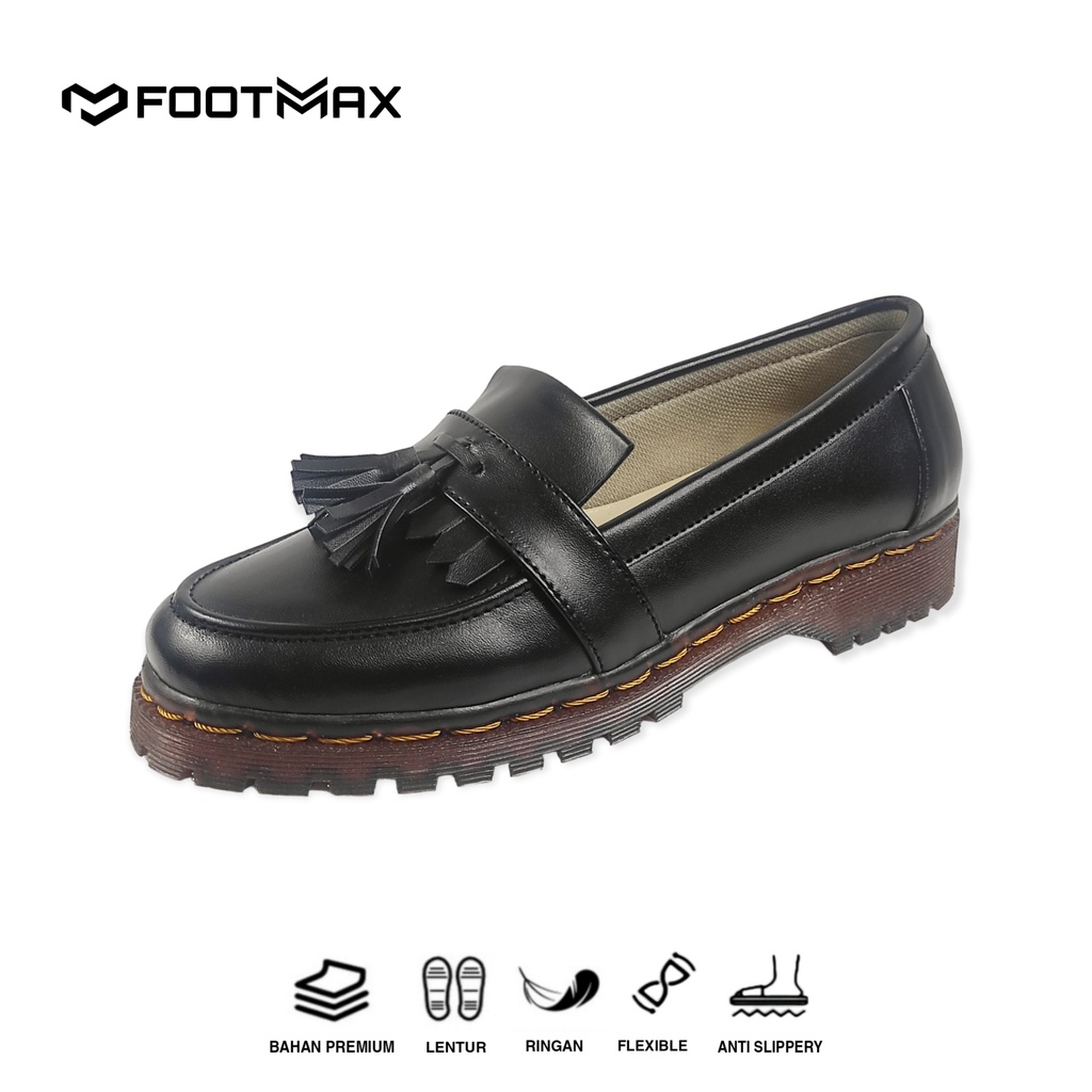 Sepatu Docmart Wanita Casual Formal Sepatu Kerja Wanita Slip On Loafer Termurah