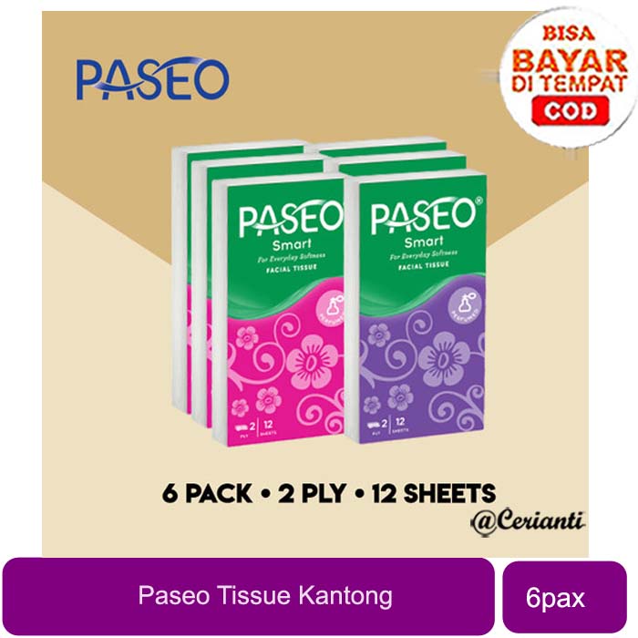 Tissue Paseo Smart Hanky 12 Sheets X 6 PCS_Cerianti