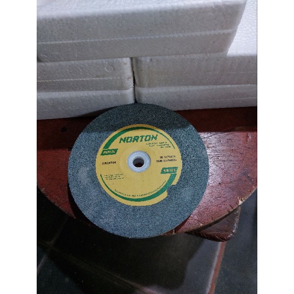 Batu Gerinda/ Mata Gerinda Duduk Norton 6in x 1 in Batu Asah Batu Permata 6" norton/ Batu Gerinda Du