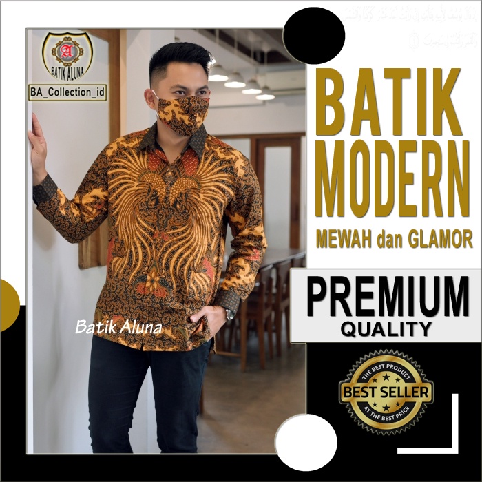 Baju Batik Lengan Panjang Pakaian Kemeja Batik Pria Laki Laki Lengan Panjang Premium Asli Lapis Furi