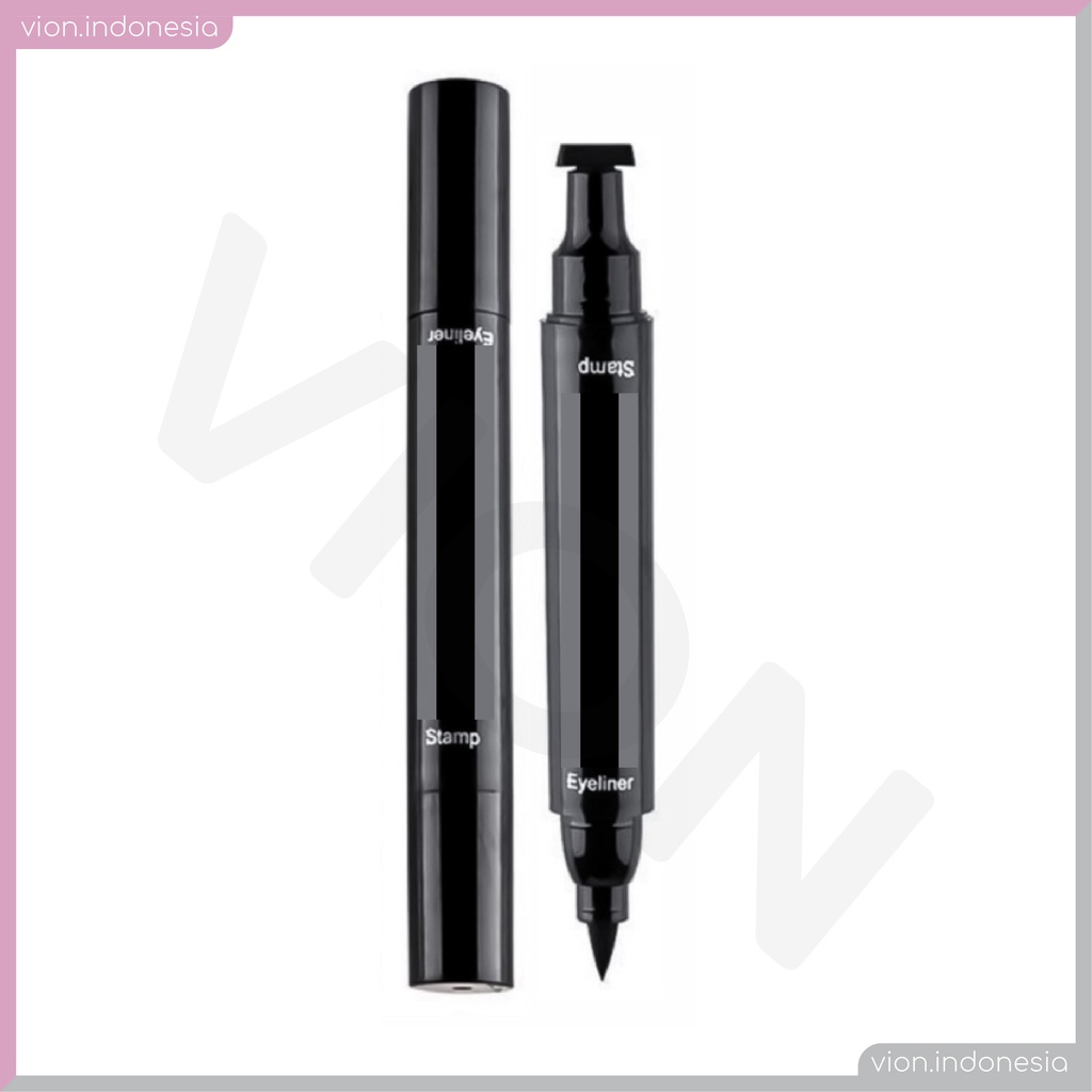 CMAADU Eyeliner Stamp 2 in 1 Wing Spidol Liquid Waterproof 2 In 1 Pencil Pensil Celak MINIPINK FITCOLORS CM001