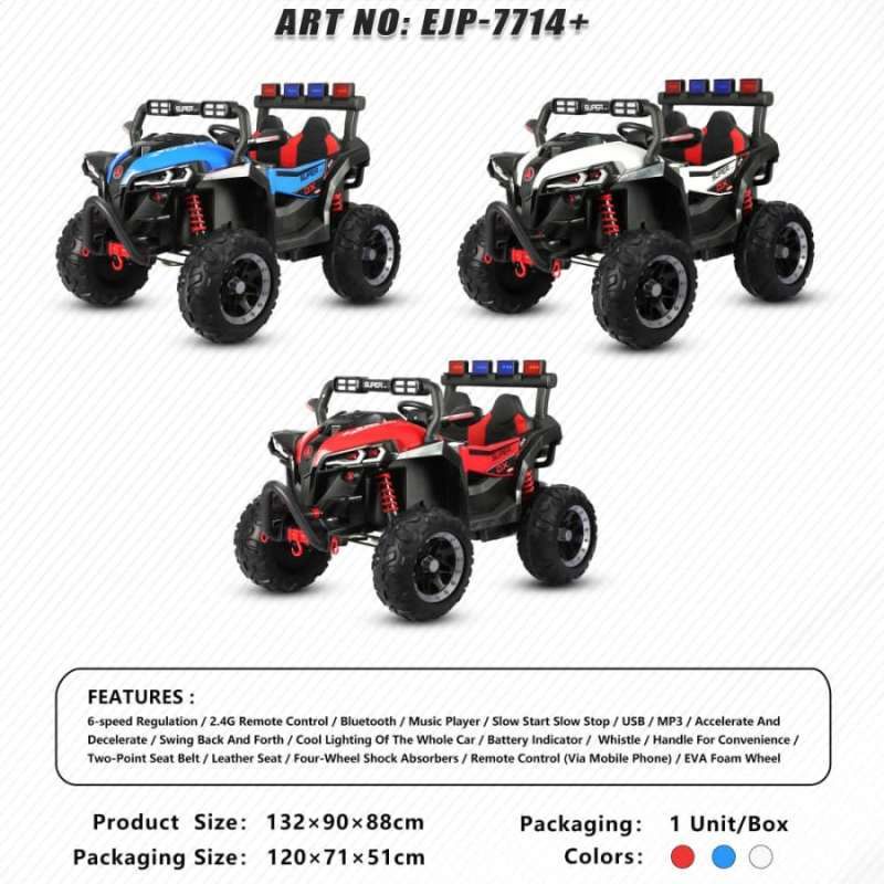Mainan Mobil Aki Anak Jeep Kobra Exotic EJP 7714+