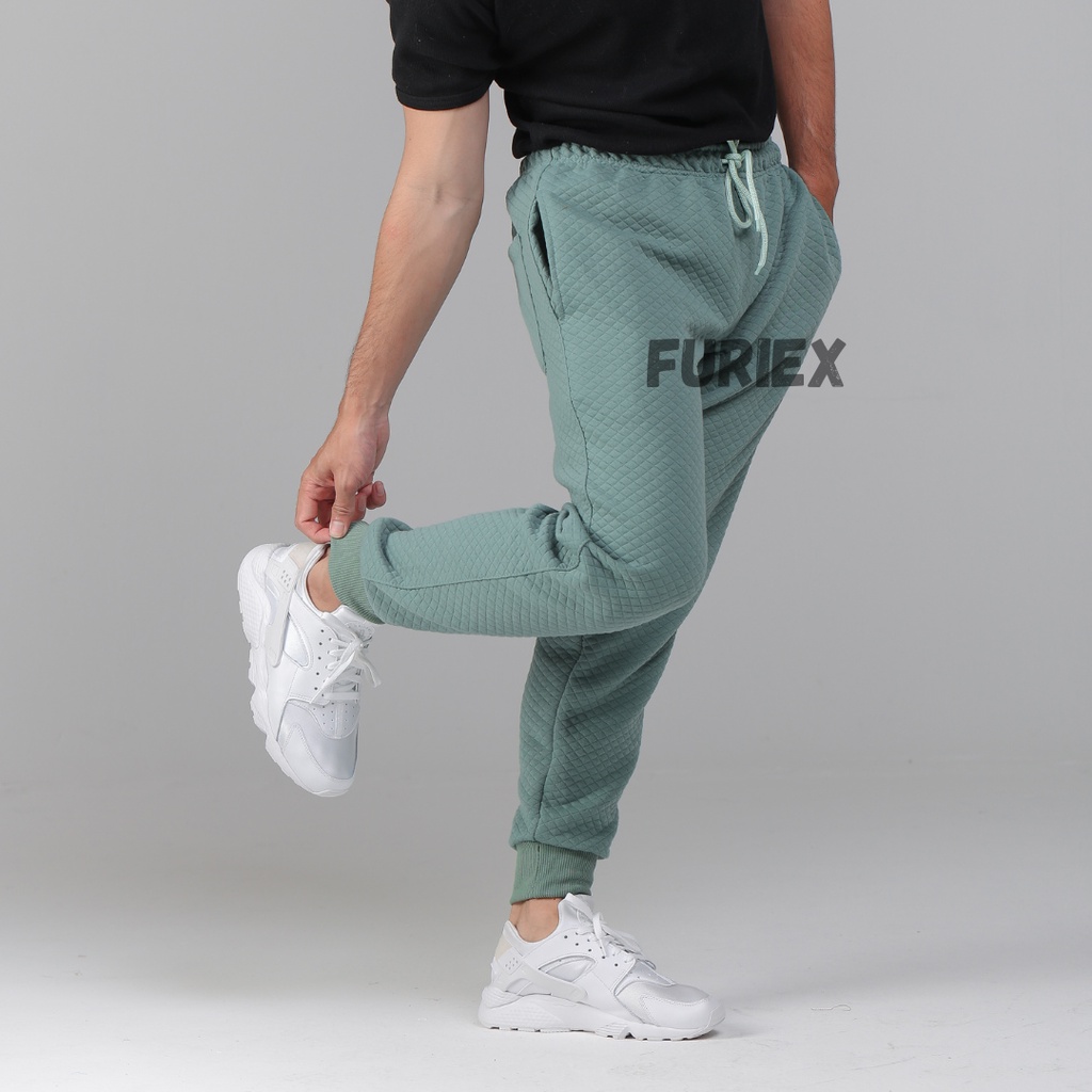 JOGER COMFY FRX | COMFY JOGER PANTS PRIA WANITA KEKINIAN BAHAN KNITT DIAMOND