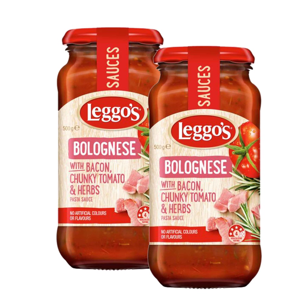 LEGGOS BOLOGNESE WITH BACON CHUNKY TOMATO &amp; HERBS 500g