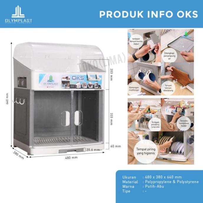 :::::::] Rak Piring Olymplast Kitchen Storage Lemari Piring Olymplast OKS Dapur