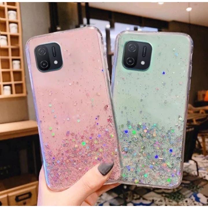 CASING GLITER ( OPPO A16K / A16E ) TERBARU CASE DOVE GLITER FUZE TRANSPARAN DENGAN PROTEKSI KAMERA, 