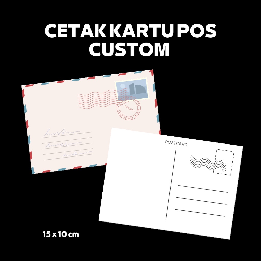 

[15x10 cm] KARTU POS POSTCARD CUSTOM DESAIN KAMU MURAH