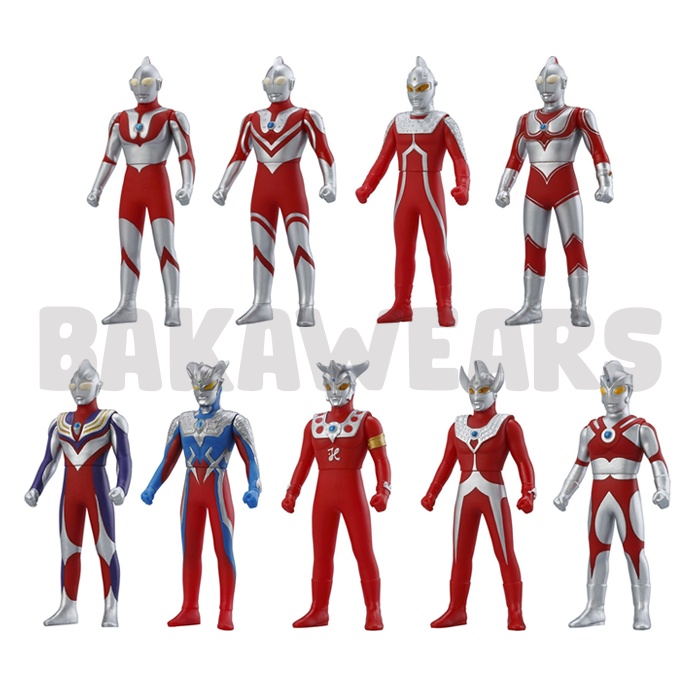 Figure Pajangan Ultraman 13.5 cm: Ultraman, Zoffy, Ultra Seven, Taro, Leo, Jack, Ace, Tiga, Zero (bakawears)