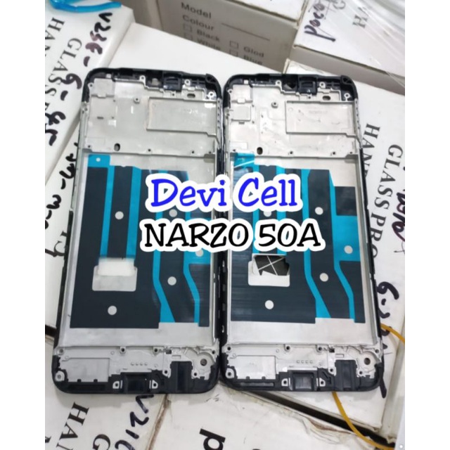 FRAME LCD BAZEL TULANG TENGAH TATAKAN LCD NARZO 50A ORIGINAL