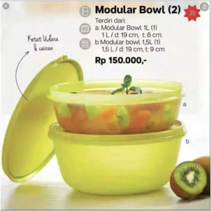 Tupperware Tutup Wadah Makanan Tupperware Modular Bowl [A09]