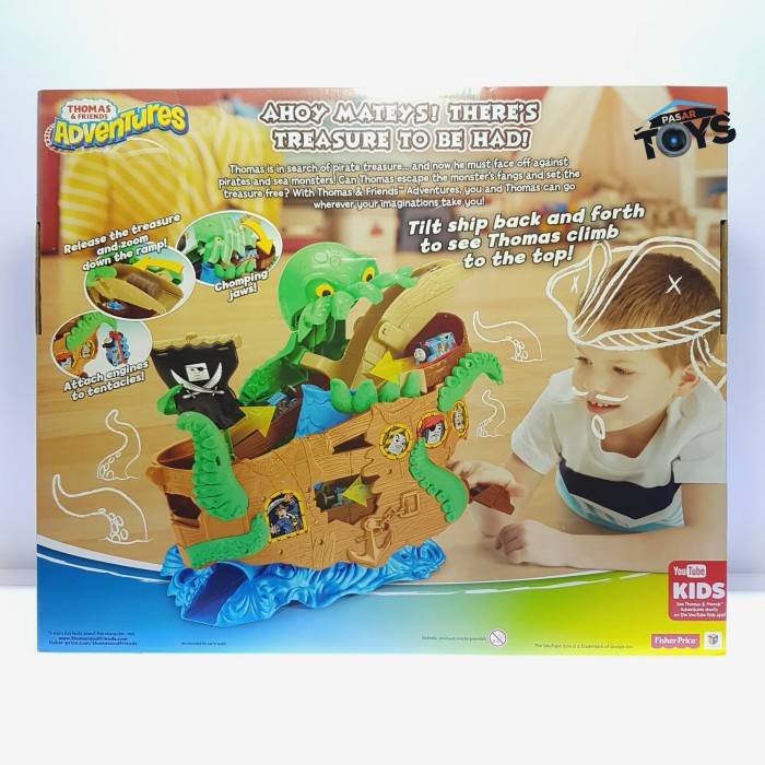 Thomas & Friends Fisher-Price Adventures Sea Monster Pirate Set #Original