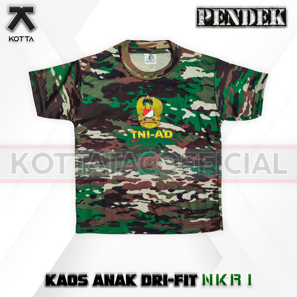 SETELAN KAOS BAJU TRANING DRYFIT ANAK LORENG KASAD NKRI TNI TERBARU