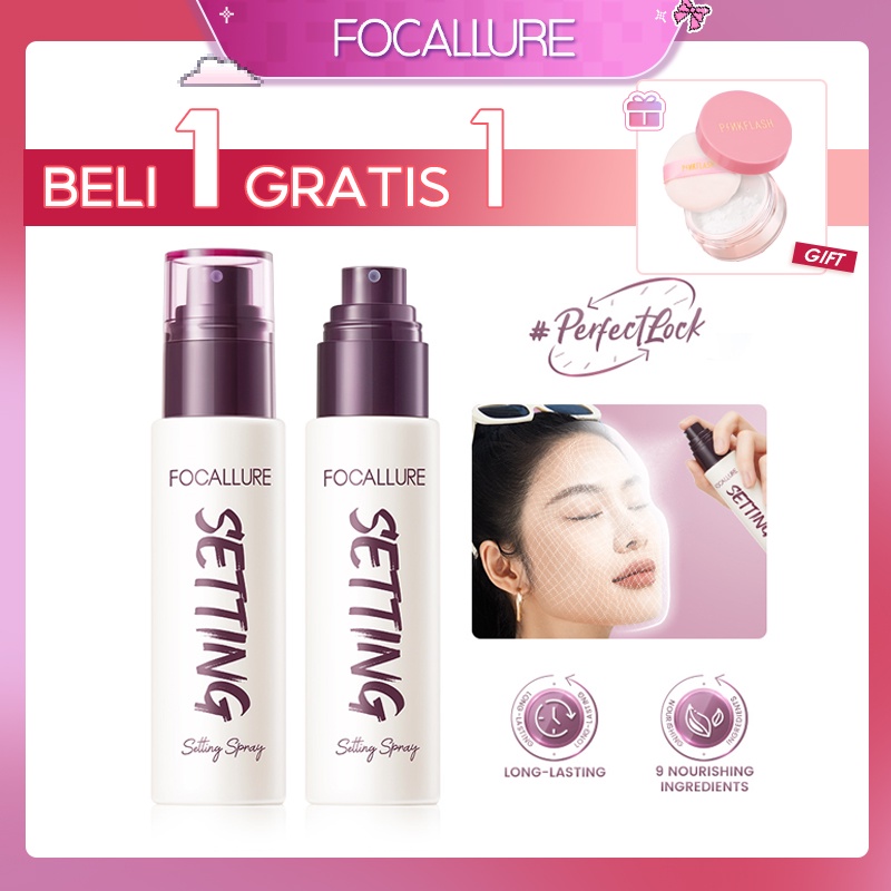 Focallure #PerfectLock Oil-control Makeup Setting Spray Semprotan Pengaturan Riasan 24H Long-lasting Sweat-proof 65ML FA352