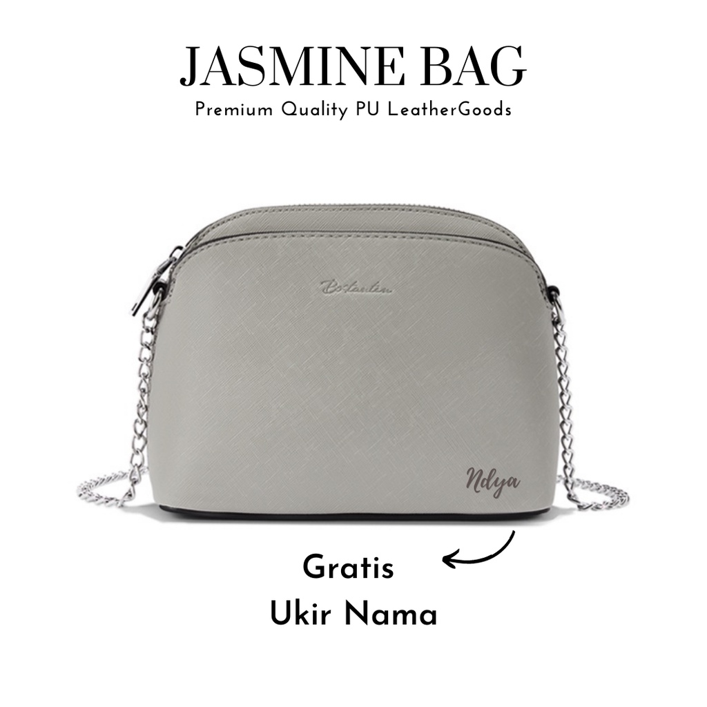 TAS SELEMPANG WANITA - TAS BAHU JASMINE BAG PREMIUM - GRATIS UKIR NAMA