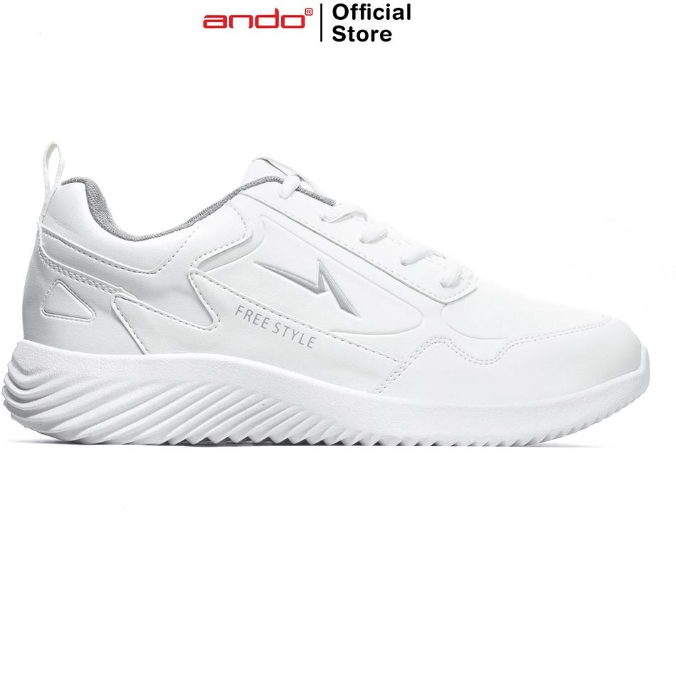 SALE TERBATAS Ando Official Sepatu Sneakers Ehner Pria Dewasa - Putih
