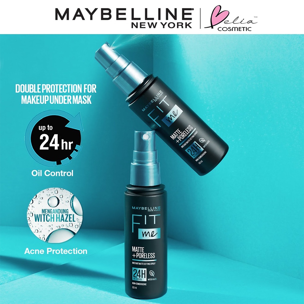 ❤ BELIA ❤ MAYBELLINE Fit Me Setting Spray - Makeup Kosmetik Wajah - 60ml | Lock Mist Face Mist