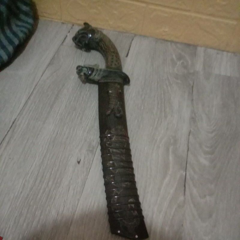 golok ful tanduk ukir macan