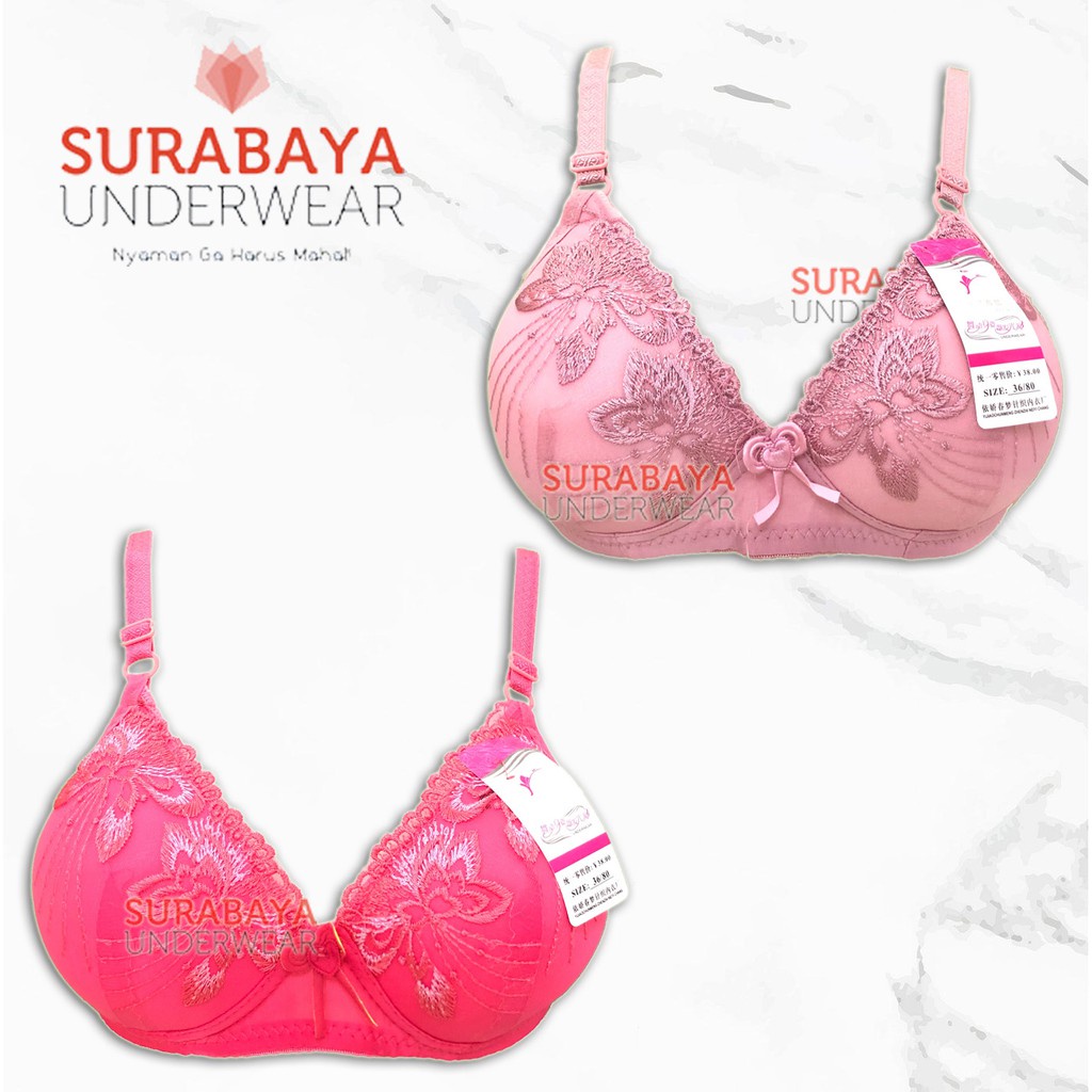 BH/BRA CUP KECIL RENDA BUNGA2 BUSA TIPIS NO KAWAT KAIT 2 SZ 34-38