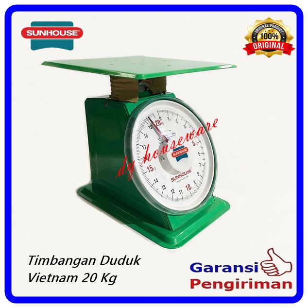 Timbangan Duduk Besi Vietnam Pegas Jarum 30KG / 20 KG SunHouse Stainless Scale