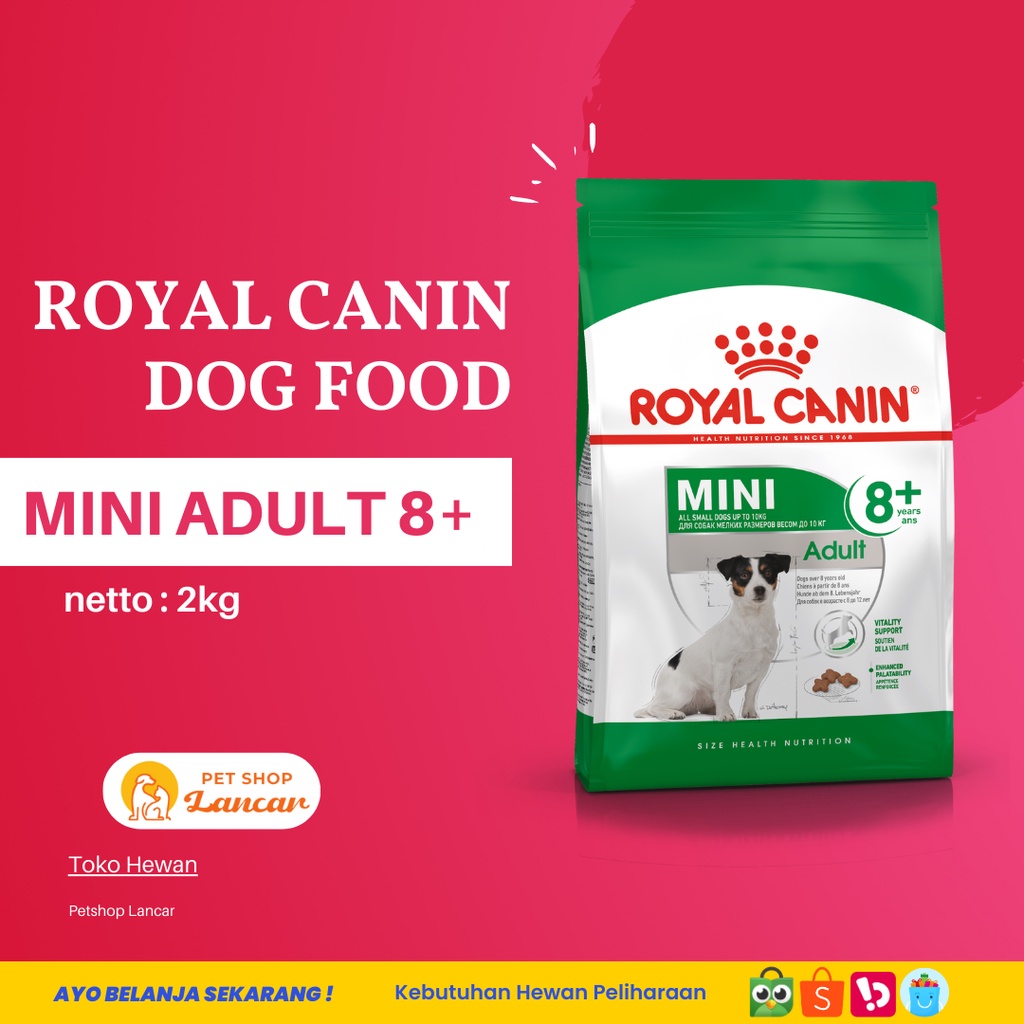 Royal Canin Mini Adult 8+ 2kg - Makanan Anjing Senior / Dog Food