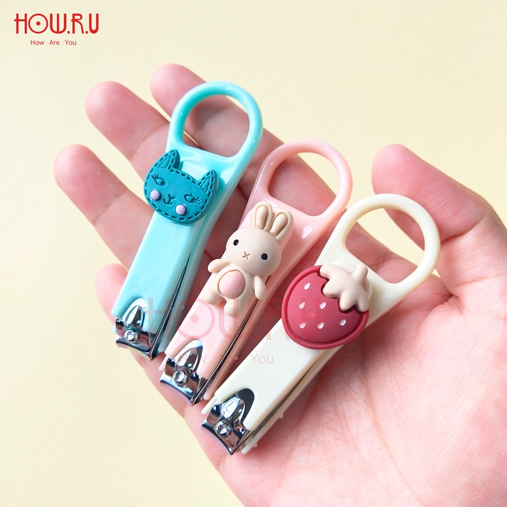 HOW.R.U | Gunting Kuku Pastel / Nail Cut Mini Motif Karakter