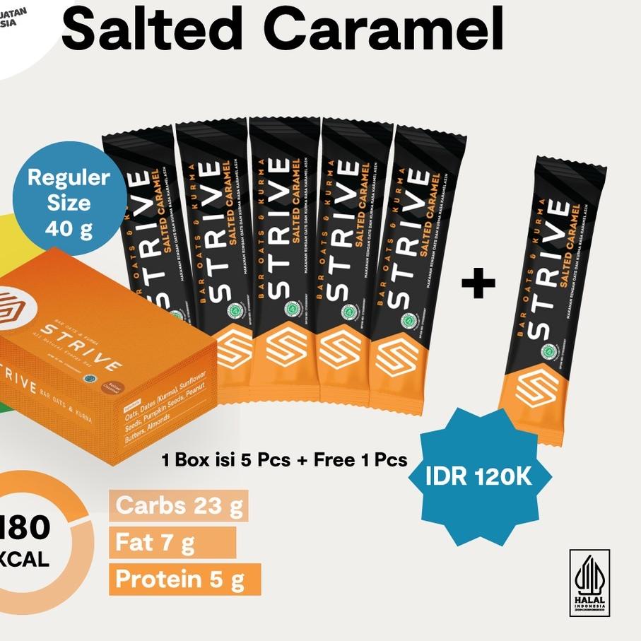 

◘ Strive Energy Bar Salted Caramel (Fullbar) - 40 gr x 6 pcs ✽