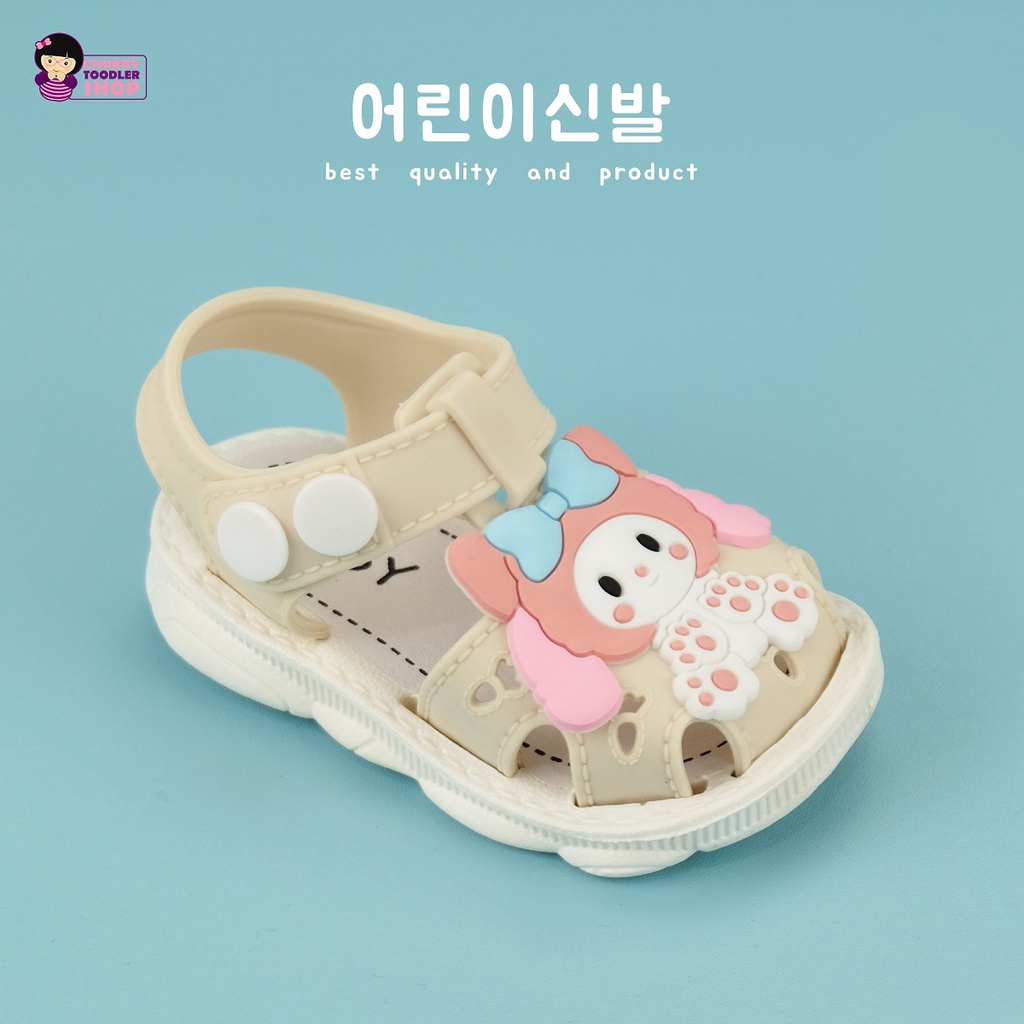 GLORYKIDZ SH2187 Sendal Anak Perempuan Sepatu Sandal Jelly Karet Anak 1 Tahun - 2 Tahun Strap Perekat Size 16-25