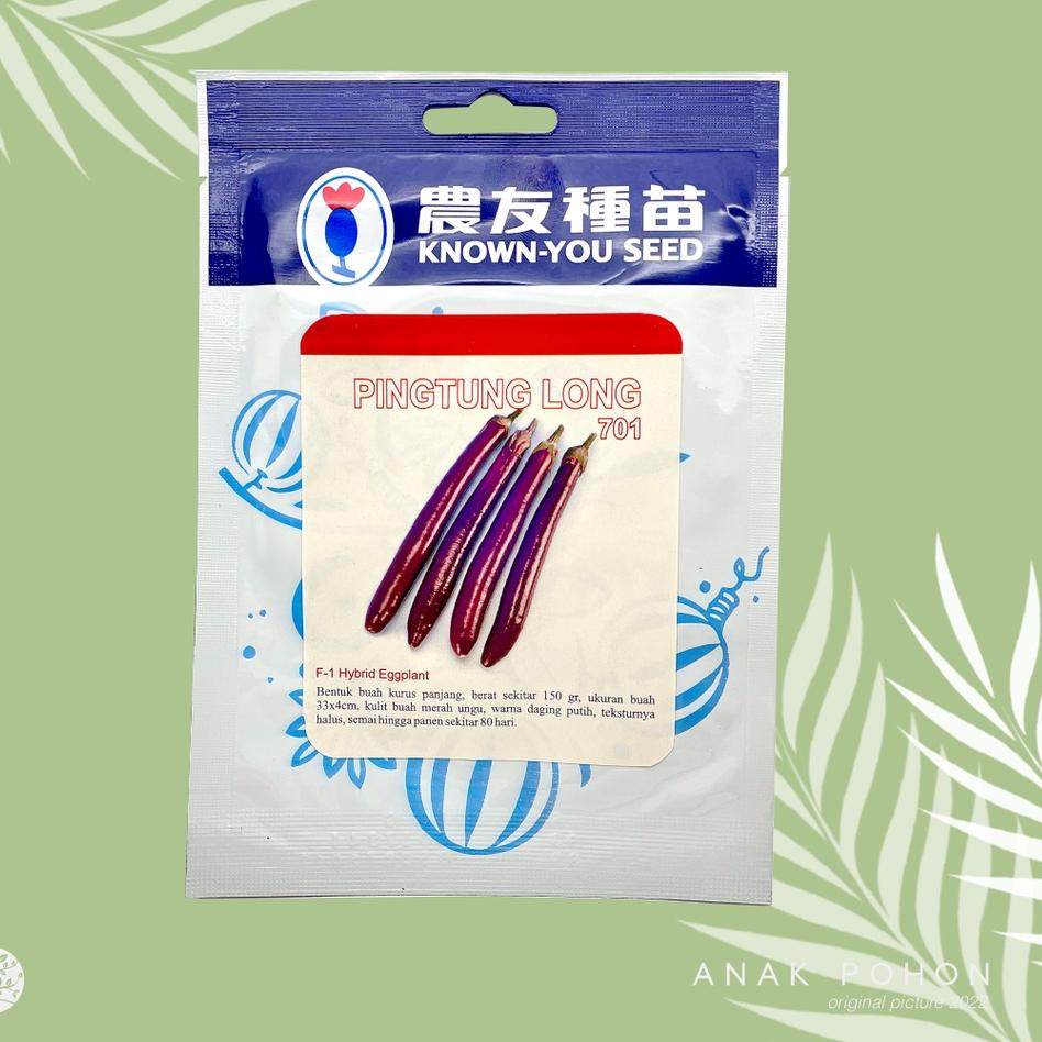 Top Promo (1 PACK) Benih Terong Ungu Pingtung Long 701 Tipe Ramping Panjang Seeds - Known You Seed K