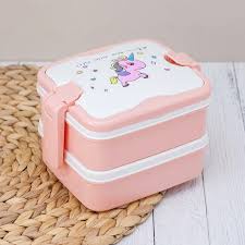 Box Makan Tingkat Dua Unicorn 6301 - Kotak Bekal Makanan Anak