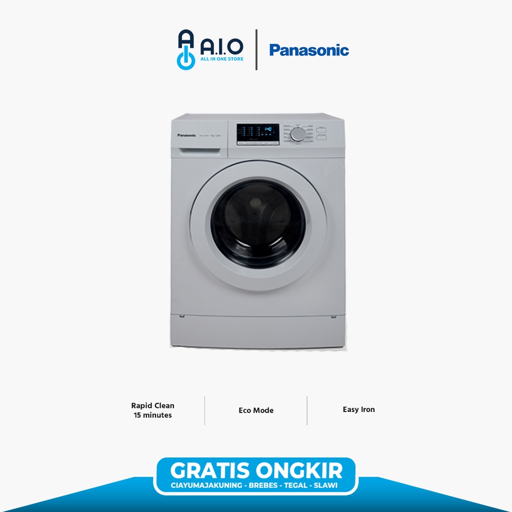PANASONIC MESIN CUCI FRONT LOADING 7 KG NA-127XB1WNE PROMO FREE ONGKIR