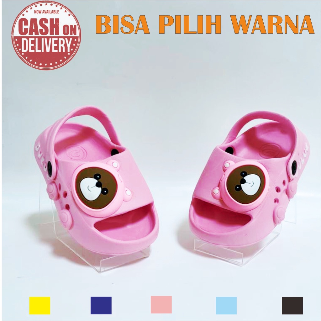 Sendal tali belakang cantik motif BEAR COWO CEWE i tercantik