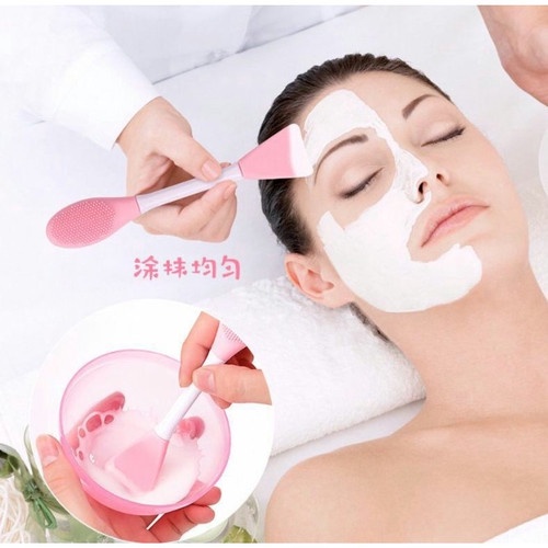 kuas masker silikon + sikat komedo ( 2 sisi ) 2 in 1