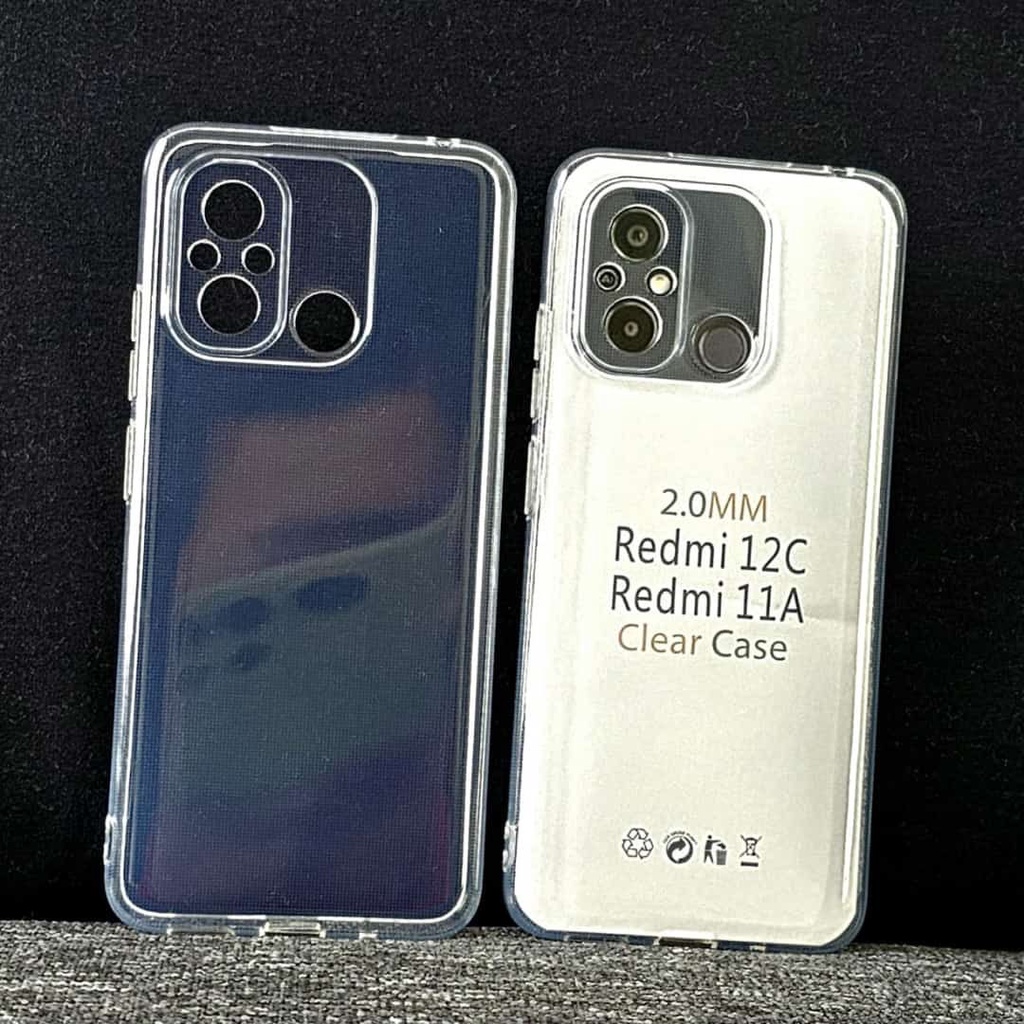 Soft Case OEM Transparan Redmi 9A/12C/Note 12 Pro 5G/11A/Note 12 4G Clear Ultra Thin TEBAL 2.0mm SUPER CLEAR