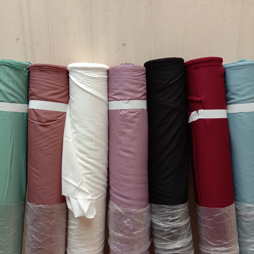 (HARGA PER 0,5 METER) Kain Shakila Premium / Samira Stretch / Syakila Shakilla Sakila Twill Premium